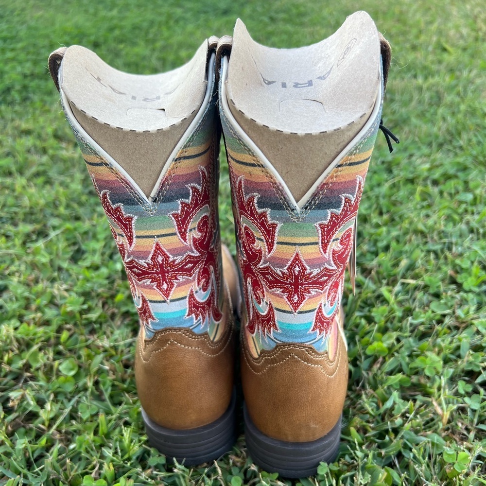 NWT Ariat Girls' Lonestar Square Toe Western Boots Size 5.5 - Picture 5 of 6